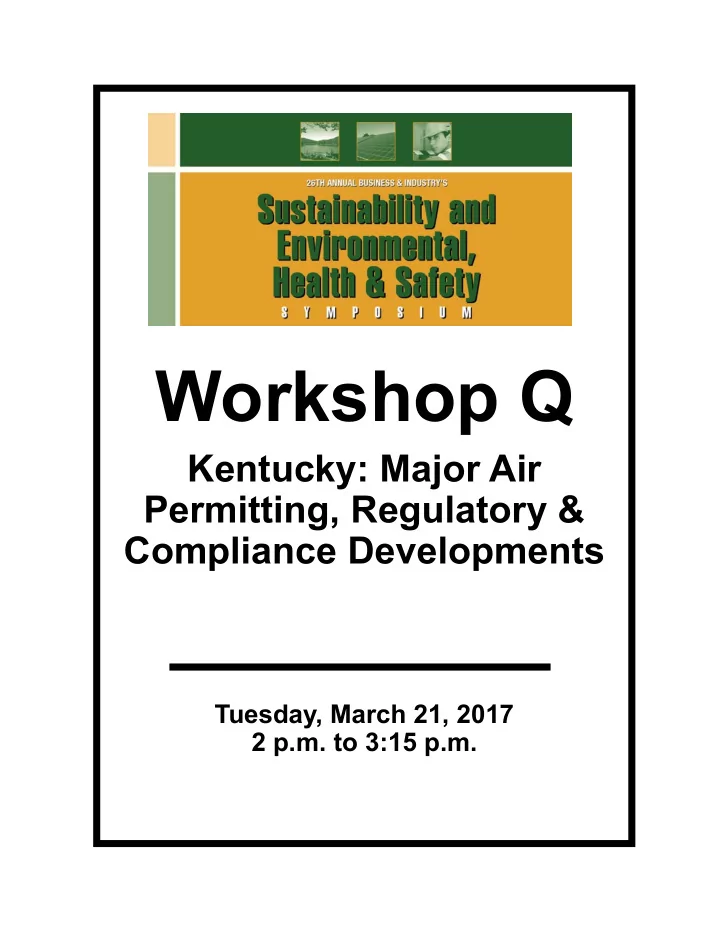 workshop q