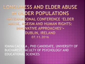 EDUCATIONAL SCIENCES Who knows what true loneliness is -  not the conventional word, but the