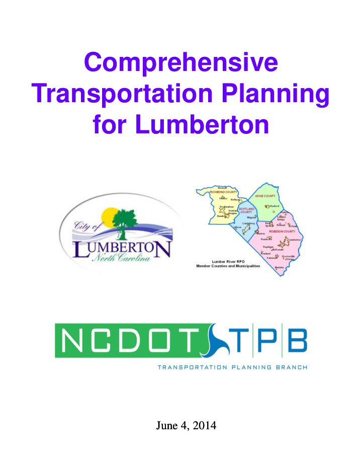 comprehensive transportation planning for lumberton