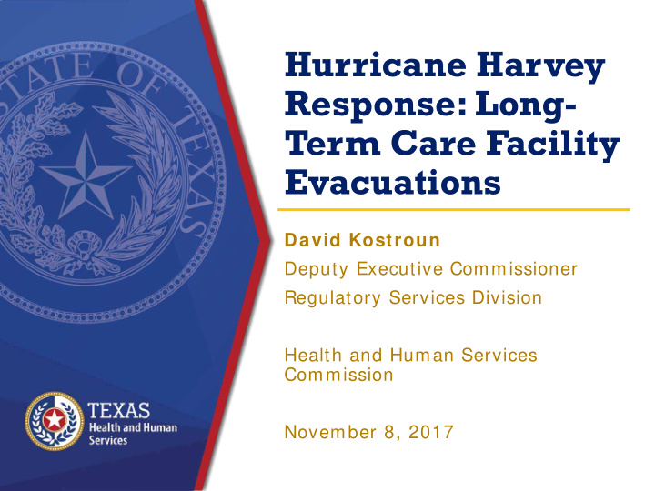 hurricane harvey response long term care facility