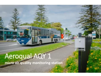 Aeroqual AQY 1  micro air quality monitoring station  Our Vision  To make air quality information