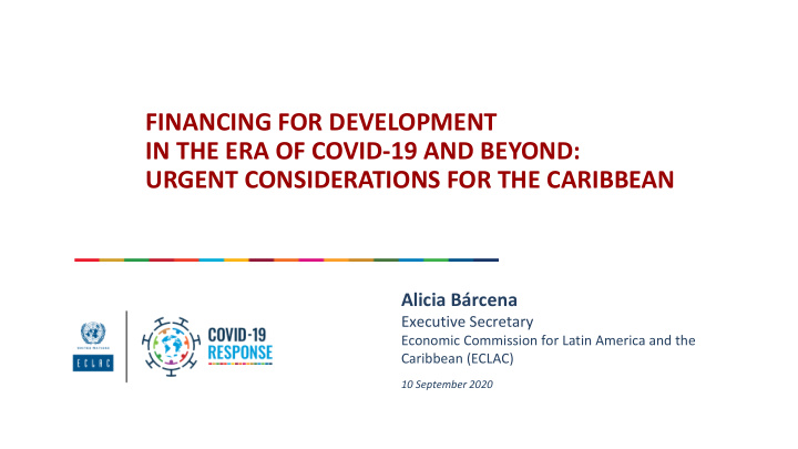 financing for development in the era of covid 19 and