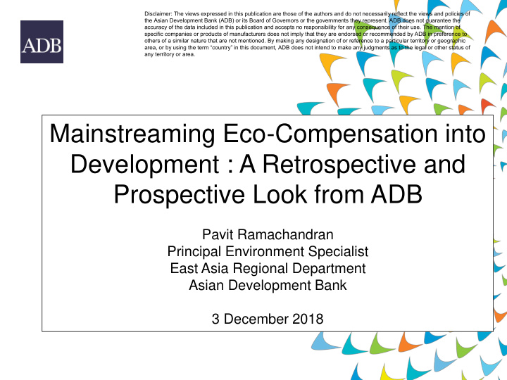 mainstreaming eco compensation into development a