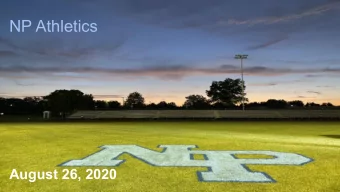 NP Athletics  August 26, 2020  Review of Return to Play Procedures    Return to play started on