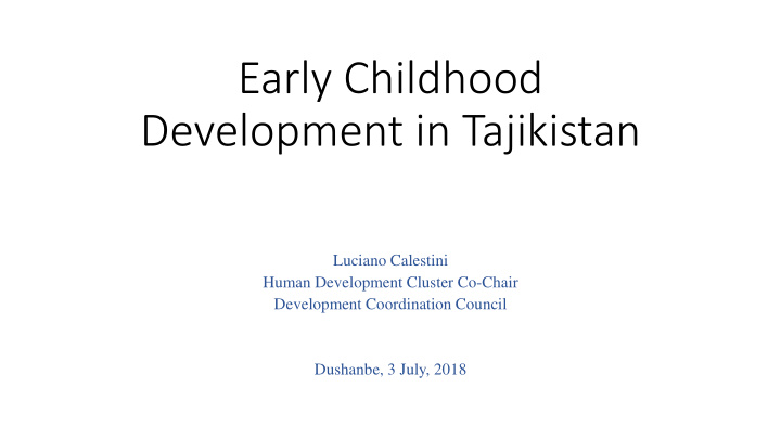 development in tajikistan