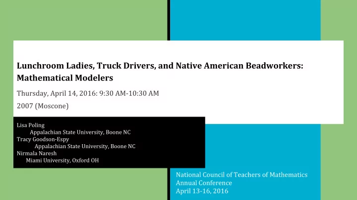 lunchroom ladies truck drivers and native american