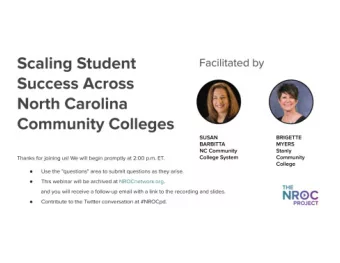 North Carolina RISEs  for Student Success  July 16, 2020  Susan Barbitta, Executive Director, NC