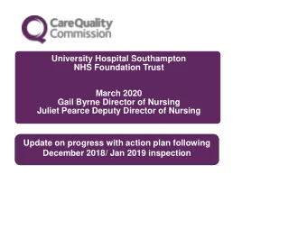 on  December 2018/ Jan 2019 inspection  CQC inspected well led and  4 core services in Dec 2018