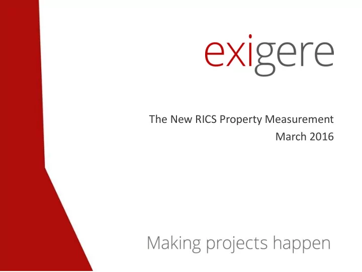 the new rics property measurement