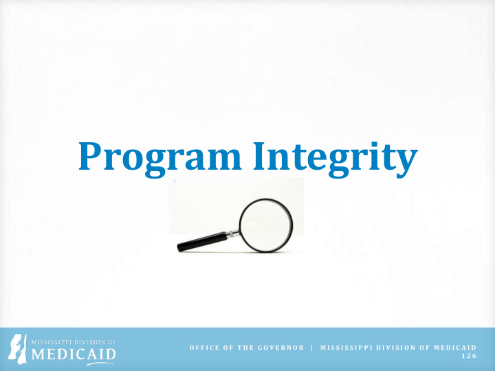 program integrity