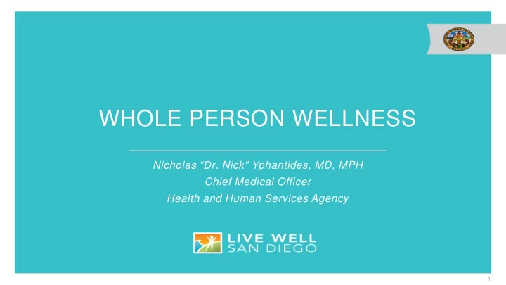 whole person wellness
