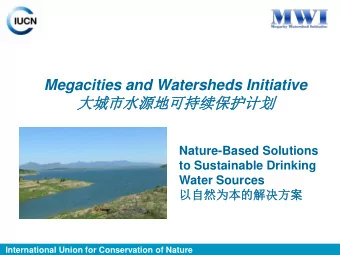 Megacities and Watersheds Initiative   Nature-Based