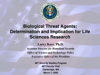 Larry Kerr, Ph.D.  Larry Kerr, Ph.D.  Determination and Implication for Life  Determination and