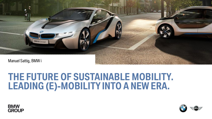the future of sustainable mobility