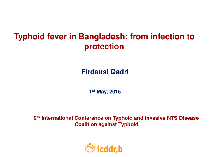 typhoid fever in bangladesh from infection to