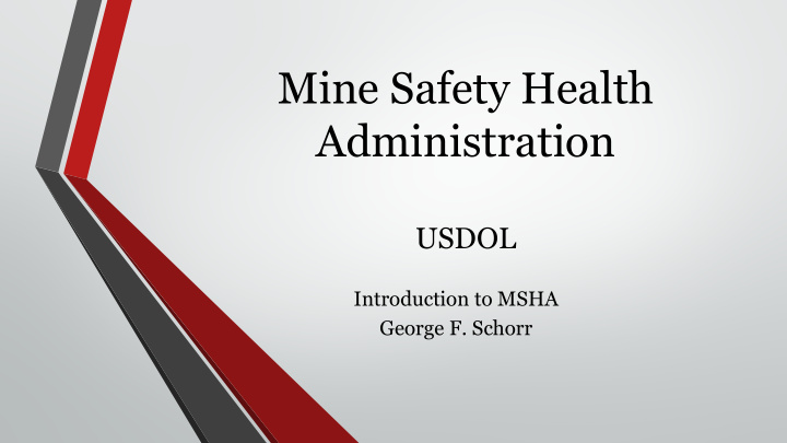 mine safety health administration