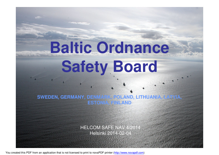 baltic ordnance safety board