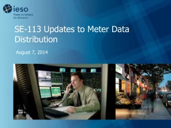 Distribution  August 7, 2014  Agenda  1.  Approach and Timing  2.  Background  3.  Online IESO  4.