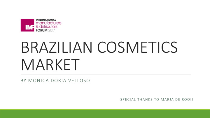 brazilian cosmetics market