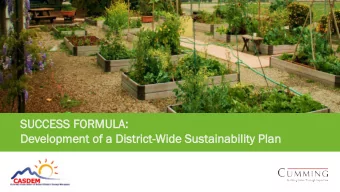 SUC  UCCES  ESS F  FORMUL  RMULA:  A:  De  Developm  opment of  t of a Di  a Dist  strict-Wi  Wide