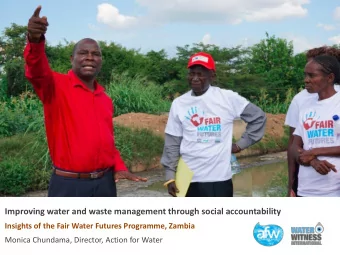Improving water and waste management through social accountability  Insights of the Fair Water