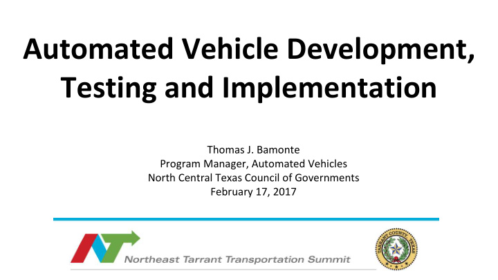 automated vehicle development