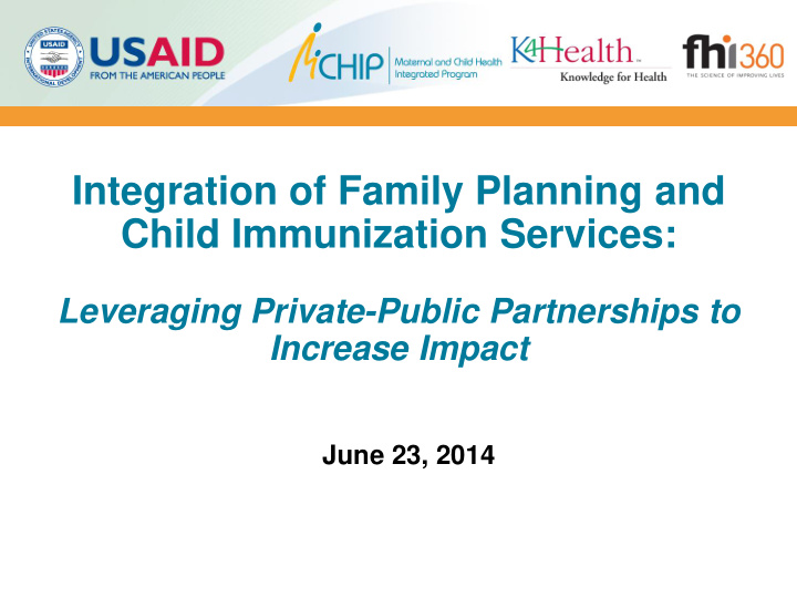 integration of family planning and child immunization
