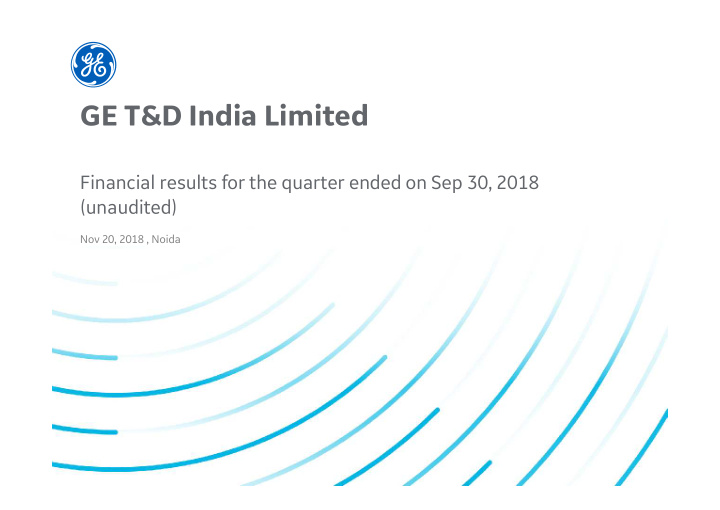 ge t d india limited