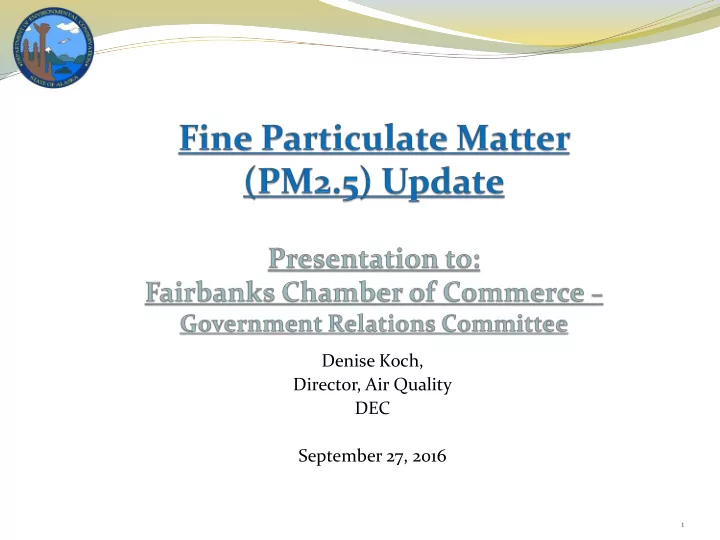 denise koch director air quality dec september 27 2016
