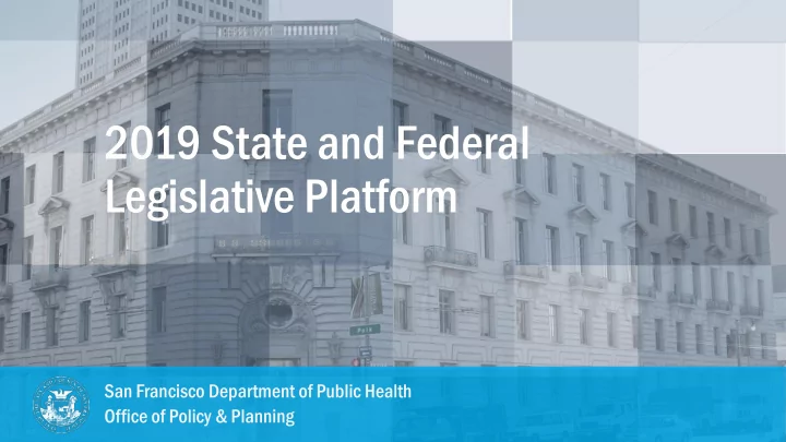 legislative platform