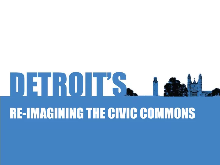 re imagining the civic commons 2 how do we create 20