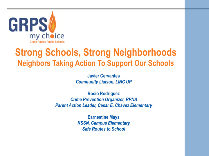 strong schools strong neighborhoods