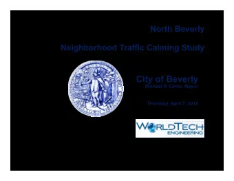 City of Beverly  Michael P. Cahill, Mayor  Thursday, April 7, 2016  AGENDA  Introduction