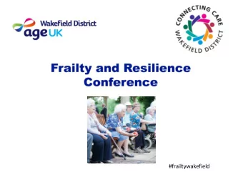 #frailtywakefield  Intervention and frailty: the Home-based Older Peoples Exercise (HOPE)