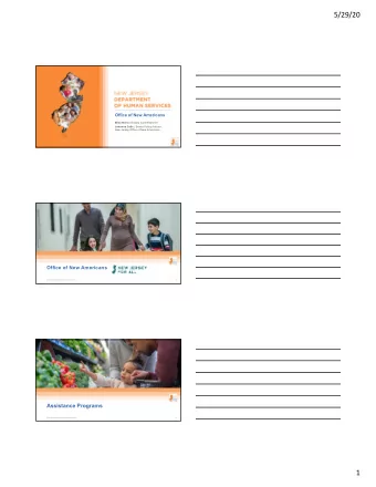 5/29/20  Office of New Americans Elisa Neira | Deputy Commissioner Johanna Calle | Senior Policy