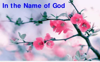 In the Name of God  Institute for Environmental  Tehran University of  Research (IER)  Medical