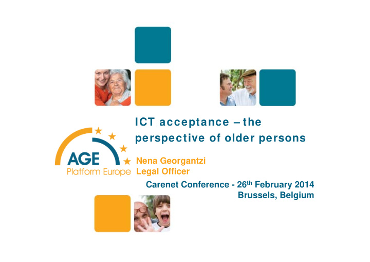 ict acceptance the perspective of older persons