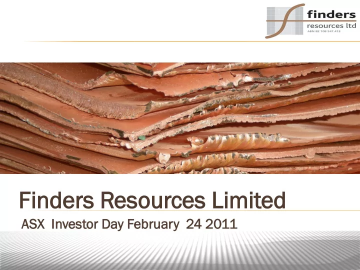 fi finder nders s res esou ources ces li limit ited ed