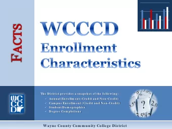 Wayne County Com m unity College District  Our students are the best m easure  of our success.