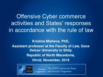 activities and States responses  in accordance with the rule of law  Kristina Misheva, PhD,