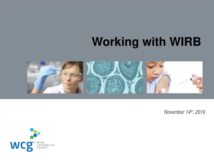 working with wirb