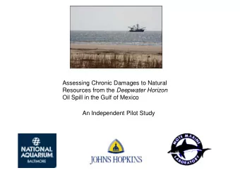 Assessing Chronic Damages to Natural Resources from the Deepwater Horizon  Oil Spill in the Gulf of