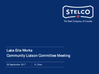 Lake  e Erie W  e Works  Communit  ity L  Lia  iais  ison C  Commit  ittee Meetin  ing  28