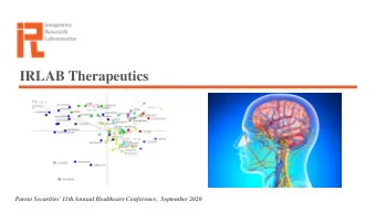 IRLAB Therapeutics  Pareto Securities 11th Annual Healthcare Conference,  September 2020