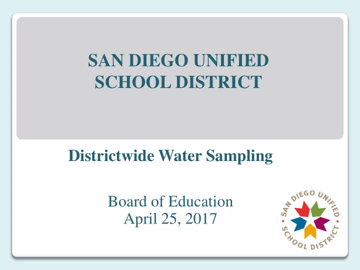 san diego unified school district