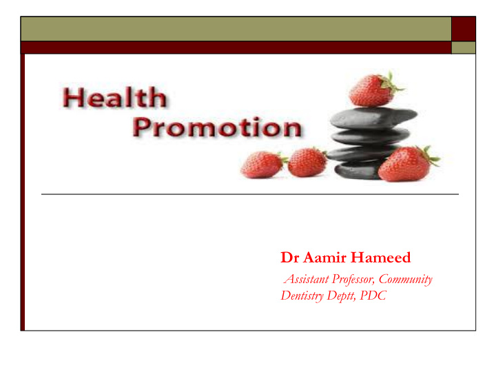 health promotion