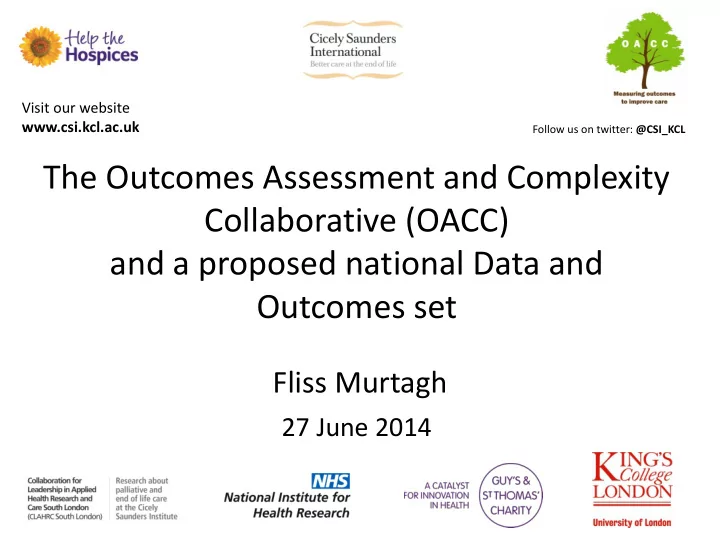 the outcomes assessment and complexity
