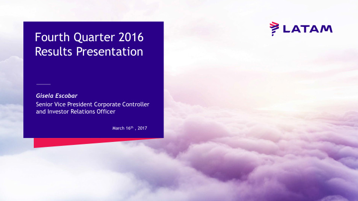 fourth quarter 2016 results presentation