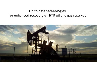 Up  to  date  technologies        for  enhanced  recovery  of