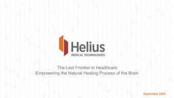The Last Frontier in Healthcare  Empowering the Natural Healing Process of the Brain  September